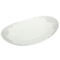Debenhams  Denby - Monsoon Filigree Silver large oval platter