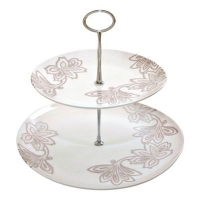 Debenhams  Denby - Fine china Monsoon Chantilly two tier cake stand