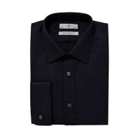 Debenhams  J by Jasper Conran - Black diagonal twill tailored fit shirt