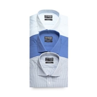 Debenhams  The Collection - Pack of three blue striped formal shirts