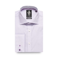 Debenhams  Jeff Banks - Lilac circle textured formal shirt