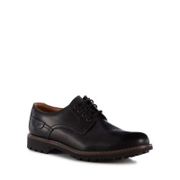 Debenhams  Clarks - Black leather Montacute Hall lace-up shoes