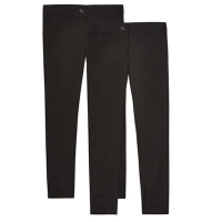 Debenhams  Debenhams - Pack of two girls black slim fit trousers