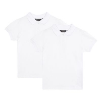 Debenhams  Debenhams - Girls pack of two white school polo shirts
