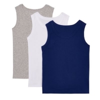 Debenhams  Debenhams - Pack of three boys blue cotton rich vests