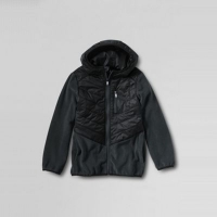 Debenhams  Lands End - Black boys fleece hybrid jacket