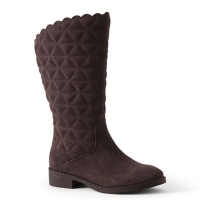 Debenhams  Lands End - Chocolate quilted suede boots