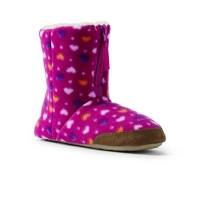 Debenhams  Lands End - Bright pink fleece bootie slippers