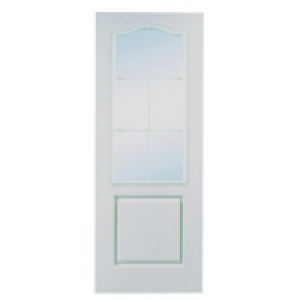 Wickes Calcot Internal Moulded Door White Glazed Primed 2 Pa £140.00