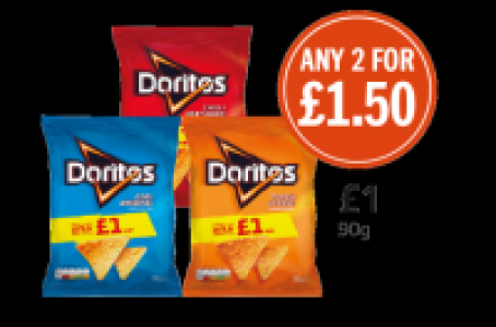 Doritos Cool Original, Tangy Cheese & Chilli Heatwave £1.50