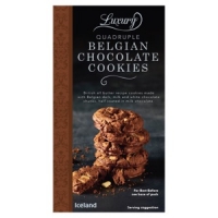 Iceland  Iceland Luxury Quadruple Belgian Chocolate Cookies 200g