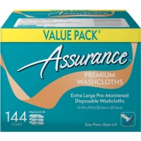 Walmart  Assurance premium washcloths, XL, 144 Ct