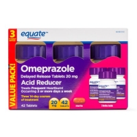 Walmart  Equate Acid Reducer Omeprazole Delayed Release Tablets, 20 m