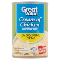 Walmart  Great Value Cream of Chicken Canned Soup, Low Cholesterol Lo