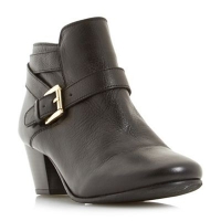 Debenhams  Dune - Black leather Perda ankle boots