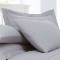 Debenhams  Home Collection - Silver cotton rich percale Oxford pillow c