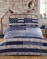 Debenhams  Home Collection - Blue printed Vintage Flag bedding set