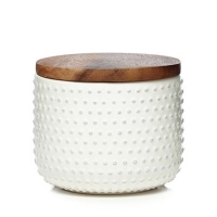 Debenhams  Home Collection - Off white Stockholm textured storage jar