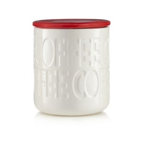 Debenhams  Ben de Lisi Home - Red debossed coffee jar