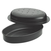 Debenhams  Masterclass - Grey non-stick carbon steel oval roasting pan