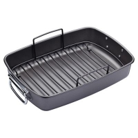 Debenhams  Masterclass - Grey non-stick carbon steel roasting pan with 