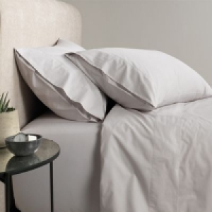 Debenhams  Sheridan - Pale grey 300 thread count percale sheet pillow