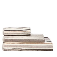 Debenhams  Christy - Cream and grey striped hand towel