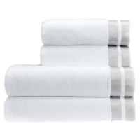 Debenhams  Christy - White silver Mode 600gsm cotton plain dyed towel