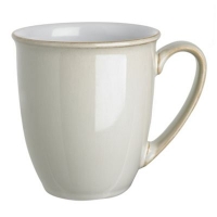 Debenhams  Denby - Cream and white Linen coffee mug
