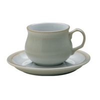 Debenhams  Denby - Cream and white Linen tea saucer