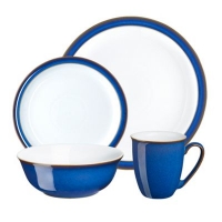 Debenhams  Denby - Glazed Imperial Blue 16 piece dinnerware set