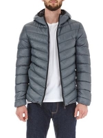 Debenhams  Burton - Slate glacier quilted hooded jacket