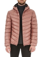 Debenhams  Burton - Pink taupe glacier quilted hooded jacket