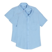 Debenhams  Debenhams - Pack of two boys blue slim fit shirts