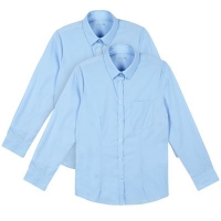 Debenhams  Debenhams - Pack of two girls blue school blouses