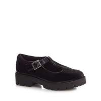 Debenhams  Debenhams - Girls black patent t-bar school shoes