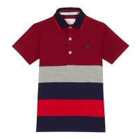 Debenhams  J by Jasper Conran - Boys dark red striped polo shirt