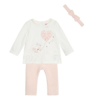 Debenhams  Baker by Ted Baker - Baby girls white bunny print top and l