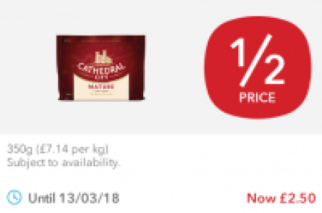 Cathedral City Mature/Lighter Cheddar £2.50