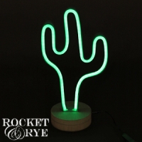 HomeBargains  Rocket & Rye LED Neon Effect Light (Cactus)