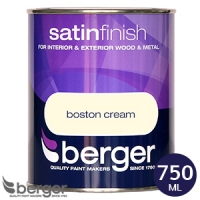 HomeBargains  Berger Satin Finish Boston Cream 750ml