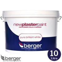 HomeBargains  Berger New Plaster Paint Pure Brilliant White 10L