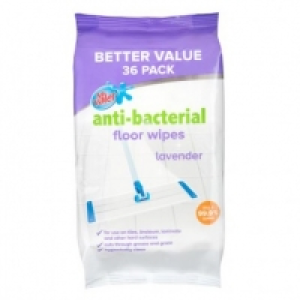 Poundland  Mr Valet Anti-bac Floor Wipes Lavender (36 Sheets)