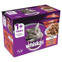 Wilko  Whiskas 1+ Cat Food Casserole Meaty Selection 12 x 85g