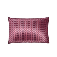 Debenhams  V & A - Dark red cotton Oriental Peony Standard pillow cas