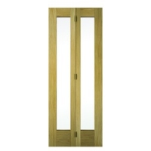 Wickes  Wickes Oxford Internal Bi-fold Door Oak Veneer Glazed 1981x7