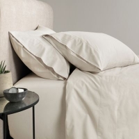 Debenhams  Sheridan - Natural 300 thread count percale sheet pillow c