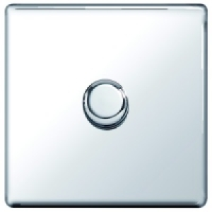 Dimmer Switch 1 Gang 2 Way 400W Polished Chrome Screwless Fl