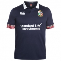 InterSport Canterbury Of New Zealand Mens British and Irish Lions Pro Training Navy Rugby Shirt