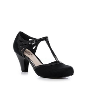 Good for the Sole - Black patent Glad high heel wide fit T-b £28.00
